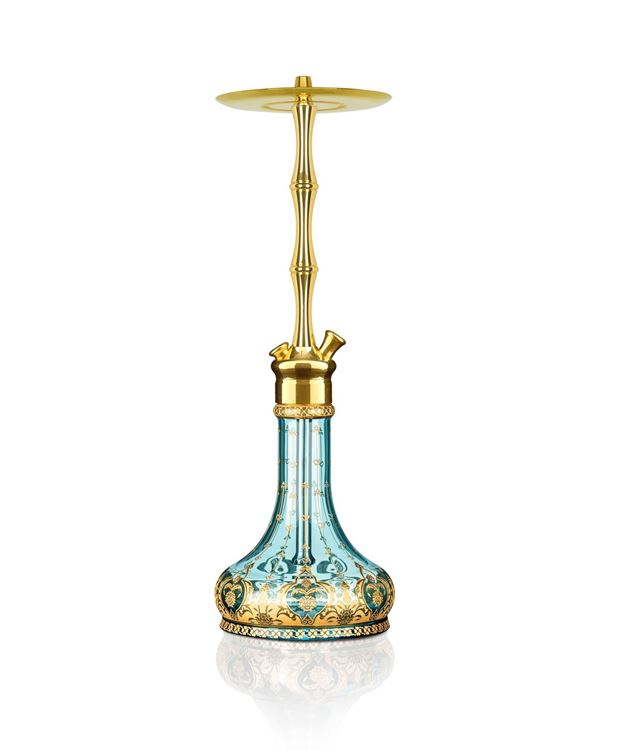 Ath Adalya T-Brass (Pirinç) Hatemi Model Nargile Takımı Firuze