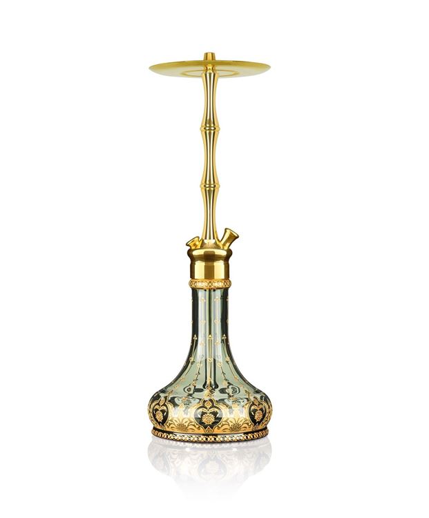 Ath Adalya T-Brass (Pirinç) Hatemi Model Nargile Takımı Oniks