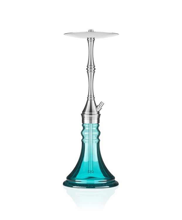 Ath Adalya L-Steel (Çelik) Rana Model Firuze Renk Şişe Nargile Takımı