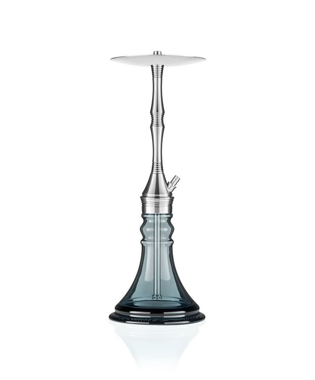 Ath Adalya L-Steel (Çelik) Ahu Model Füme Renk Şişe Nargile Takımı