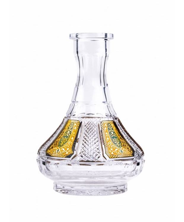 Özel Seri 24K Gold İşleme & Kristal Dekor Cam Şişe - D4