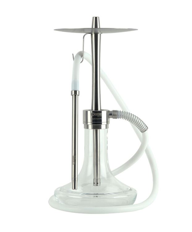 Oduman İnfinity Nargile -Şeffaf Cam- Silver Gövde