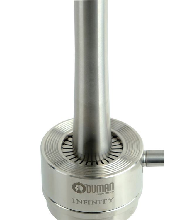 Oduman İnfinity Nargile -Şeffaf Cam- Silver Gövde