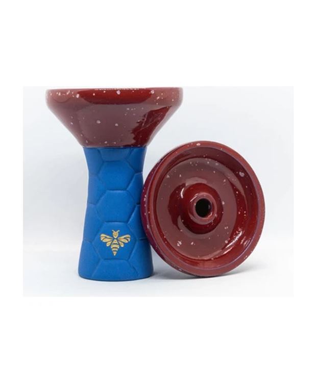 Bee Bowl Bordo & Mavi Phunnel Nargile Lülesi